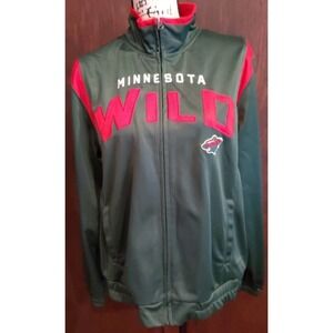 Women’s Minnesota Wild Track Jacket Brand Full Zip XL GIII Green Red Hockey